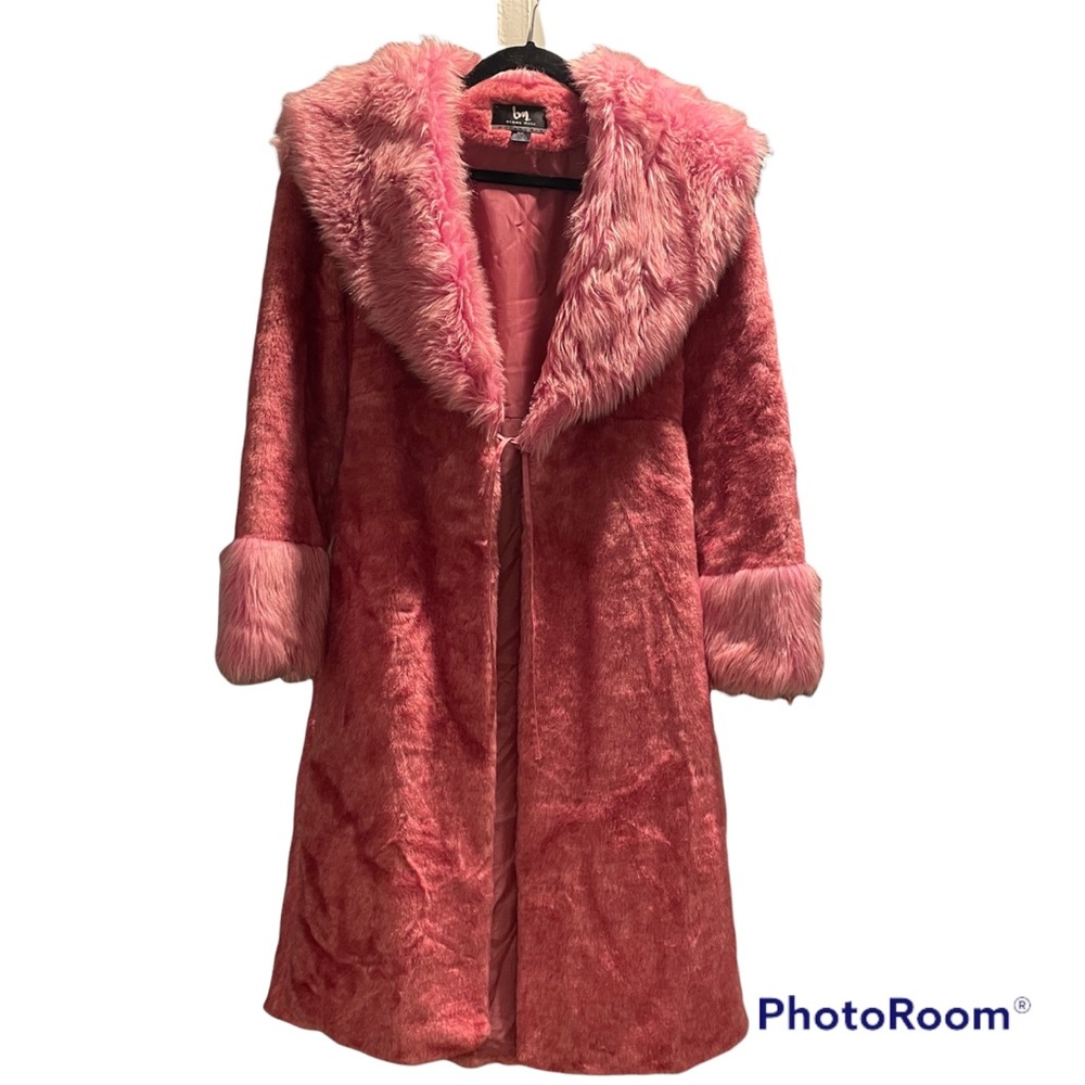 Long Pink Faux Fur Coat for #Raves, #BurningMan, #DesertHearts